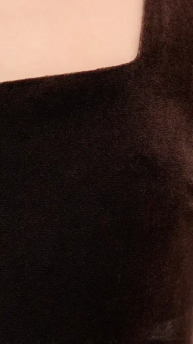LE BOP Della Velvet Mini Dress Brown | Thumbnail 6