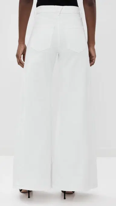 Veronica Beard Jean Vicki Extra Wide Leg Jeans White | Thumbnail 3 Veronica Beard Jean Vicki Extra Wide Leg Jeans White | Thumbnail 3