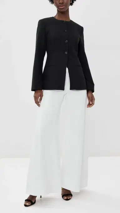 Veronica Beard Jean Vicki Extra Wide Leg Jeans White | Thumbnail 5 Veronica Beard Jean Vicki Extra Wide Leg Jeans White | Thumbnail 5