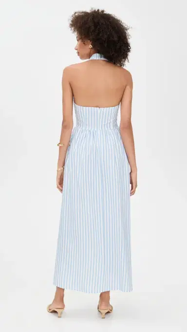 Seven Wonders Calianna Midi Dress Sky Blue Stripe | Thumbnail 3 Seven Wonders Calianna Midi Dress Sky Blue Stripe | Thumbnail 3