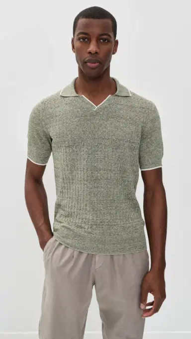 FEDELI Poldo Irlanda Cotton Linen Polo | Thumbnail 2 FEDELI Poldo Irlanda Cotton Linen Polo | Thumbnail 2