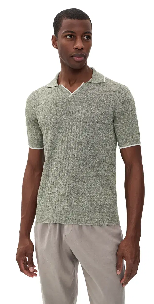 Poldo Irlanda Cotton Linen Polo Olive