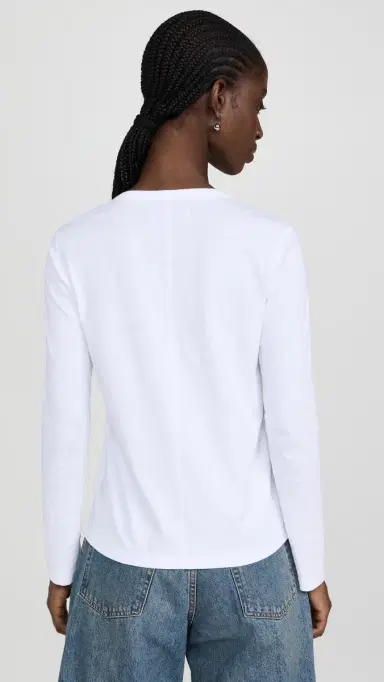 Sold Out NYC The ong Sleeve Perfect Tee in White White | Thumbnail 3