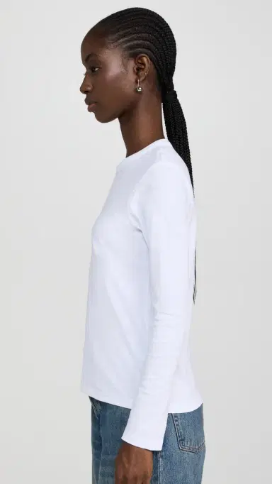 Sold Out NYC The ong Sleeve Perfect Tee in White White | Thumbnail 4