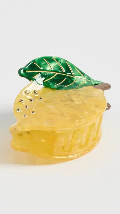By Adina Eden Rhinestone Accented Lemon Claw Clip | Thumbnail 2