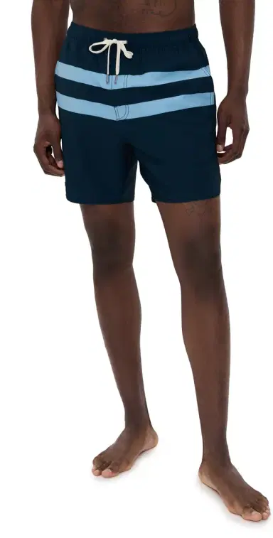 Fair Harbor The Anchor Swim Trunks 6 Light Blue Stripe M | Thumbnail 1 Fair Harbor The Anchor Swim Trunks 6 Light Blue Stripe M | Thumbnail 1