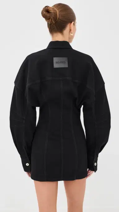 The Attico Mini Denim Dress Black 44 | Thumbnail 3 The Attico Mini Denim Dress Black 44 | Thumbnail 3