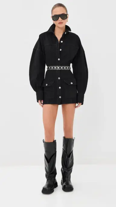 The Attico Mini Denim Dress Black 44 | Thumbnail 5 The Attico Mini Denim Dress Black 44 | Thumbnail 5