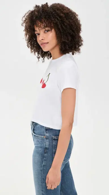 Sunny Somewhere Cherry Picking Tee White L | Thumbnail 4 Sunny Somewhere Cherry Picking Tee White L | Thumbnail 4
