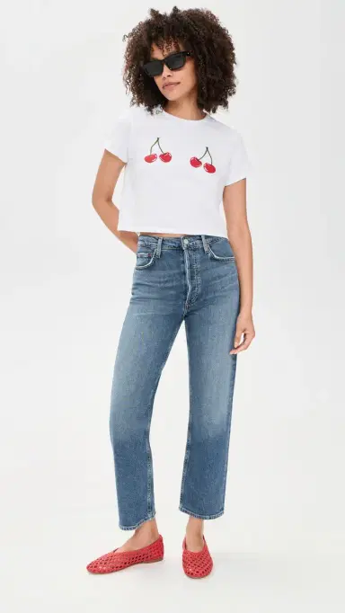 Sunny Somewhere Cherry Picking Tee White L | Thumbnail 5 Sunny Somewhere Cherry Picking Tee White L | Thumbnail 5