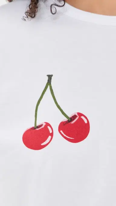 Sunny Somewhere Cherry Picking Tee White L | Thumbnail 6 Sunny Somewhere Cherry Picking Tee White L | Thumbnail 6