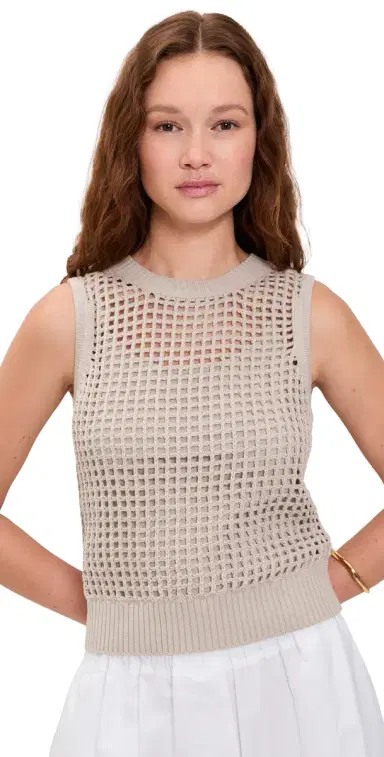 Splendid Camellia Sweater Tank Top Fawn M | Thumbnail 1