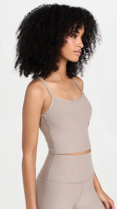 Beyond Yoga Spacedye Slim Racerback Cropped Tank Birch Heather | Thumbnail 4 Beyond Yoga Spacedye Slim Racerback Cropped Tank Birch Heather | Thumbnail 4