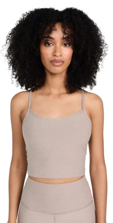 Beyond Yoga Spacedye Slim Racerback Cropped Tank Birch Heather | Thumbnail 1 Beyond Yoga Spacedye Slim Racerback Cropped Tank Birch Heather | Thumbnail 1