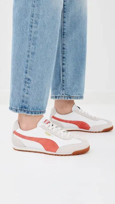 Puma Arizona Retro Sneakers White/Red Glamour/Gum | Thumbnail 3