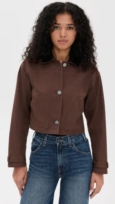 LE BOP Harriet Cropped Jacket Chocolate L | Thumbnail 2 LE BOP Harriet Cropped Jacket Chocolate L | Thumbnail 2