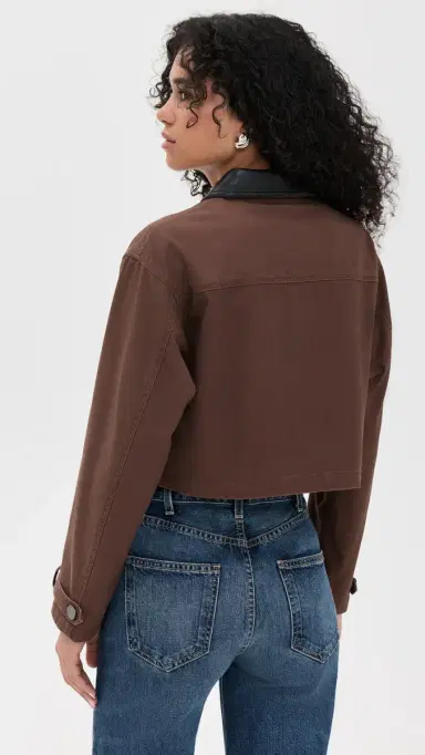 LE BOP Harriet Cropped Jacket Chocolate L | Thumbnail 3 LE BOP Harriet Cropped Jacket Chocolate L | Thumbnail 3