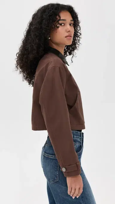 LE BOP Harriet Cropped Jacket Chocolate L | Thumbnail 4 LE BOP Harriet Cropped Jacket Chocolate L | Thumbnail 4