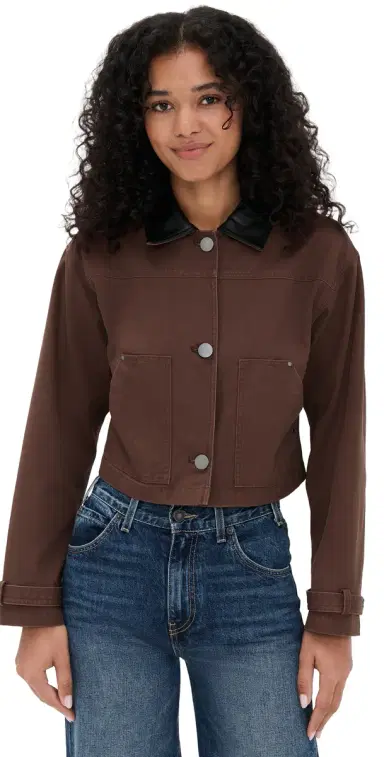 LE BOP Harriet Cropped Jacket Chocolate L | Thumbnail 1 LE BOP Harriet Cropped Jacket Chocolate L | Thumbnail 1