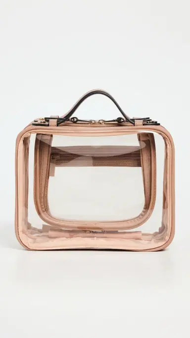 CALPAK Medium Clear Cosmetics Case Caramel | Thumbnail 2 CALPAK Medium Clear Cosmetics Case Caramel | Thumbnail 2