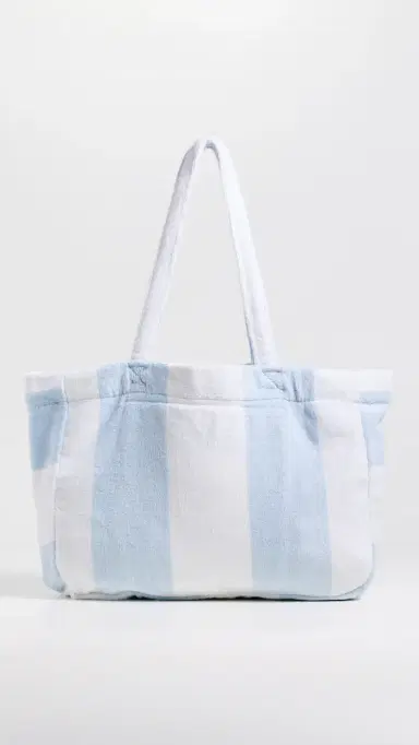 Weezie Looped Terry Beach Tote Cabana Blue One Size | Thumbnail 2 Weezie Looped Terry Beach Tote Cabana Blue One Size | Thumbnail 2