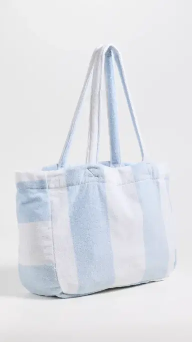 Weezie Looped Terry Beach Tote Cabana Blue One Size | Thumbnail 4 Weezie Looped Terry Beach Tote Cabana Blue One Size | Thumbnail 4