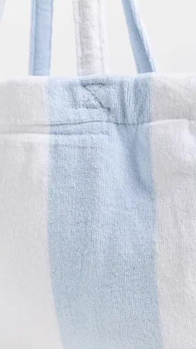 Weezie Looped Terry Beach Tote Cabana Blue One Size | Thumbnail 5 Weezie Looped Terry Beach Tote Cabana Blue One Size | Thumbnail 5