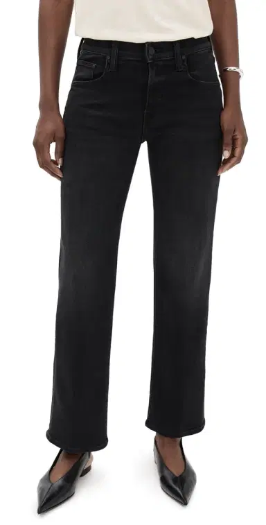Mother The Mid Rise Rambler Zip Flood Jeans Spiked Hair Art Flair | Thumbnail 1