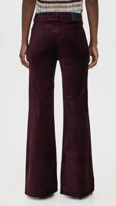 Citizens of Humanity Kimberly Velvet 70's Flare Pants Burgundy | Thumbnail 3