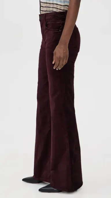 Citizens of Humanity Kimberly Velvet 70's Flare Pants Burgundy | Thumbnail 4
