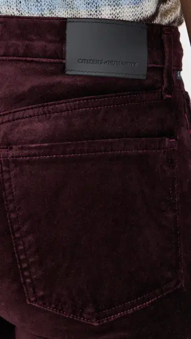 Citizens of Humanity Kimberly Velvet 70's Flare Pants Burgundy | Thumbnail 6