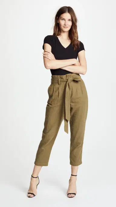 L'Agence Becca V Neck Tee Black XXS | Thumbnail 5
