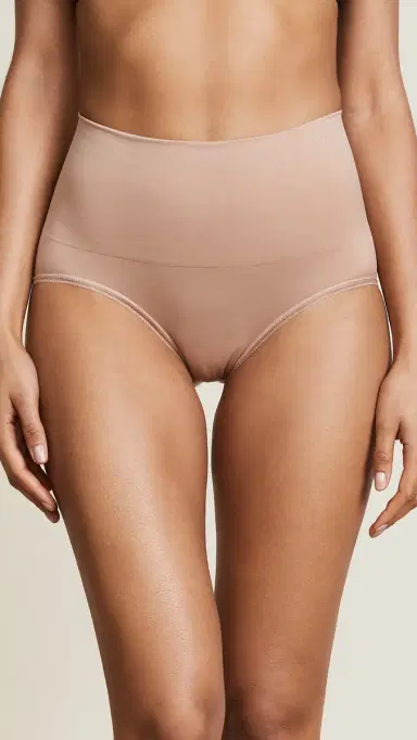 Yummie Seamlessly Shaped Ultralight Briefs Almond M/L | Thumbnail 2