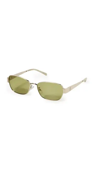 Tory Burch Miller Rectangle Sunglasses Shiny Light Gold One Size | Thumbnail 6 Tory Burch Miller Rectangle Sunglasses Shiny Light Gold One Size | Thumbnail 6