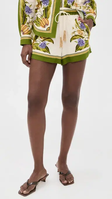 FARM Rio Tropical inen Shorts Tropical Scarf Sand | Thumbnail 2 FARM Rio Tropical inen Shorts Tropical Scarf Sand | Thumbnail 2