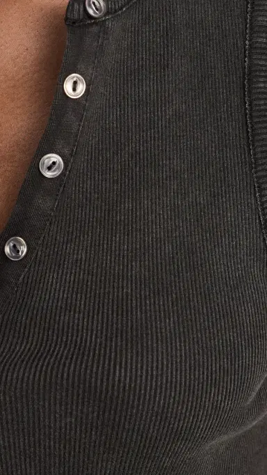 R13 Henley Tank Washed Black S | Thumbnail 6