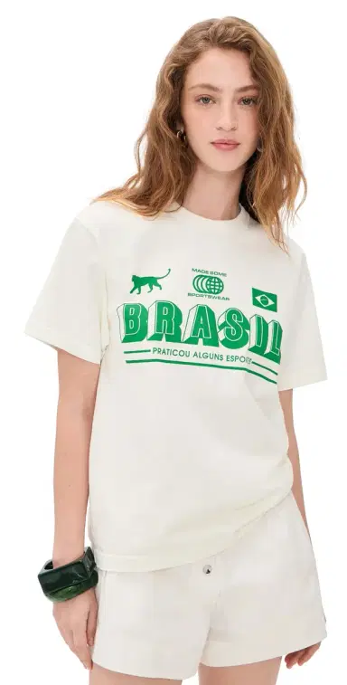 Made Some Sportswear Brasil Tee Green/Off White M | Thumbnail 1