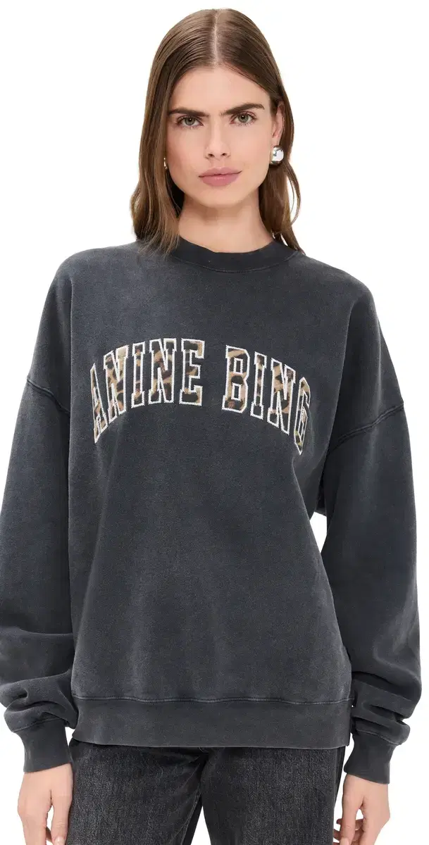 Miles Anine Bing Leopard Sweatshirt Washed Black