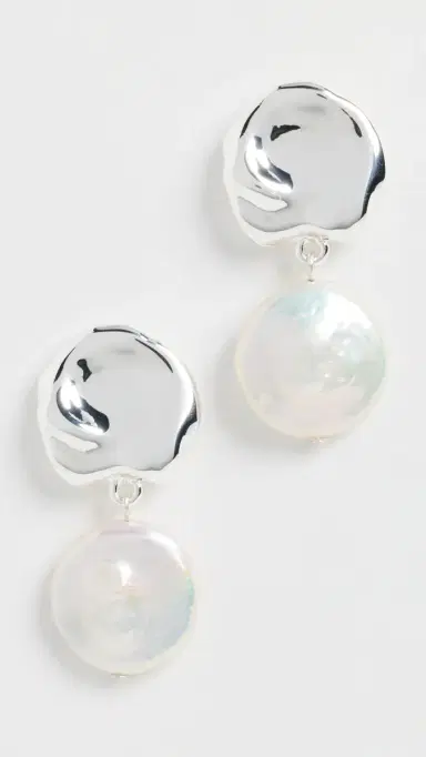 Lizzie Fortunato Coin Reflection Earrings Silver One Size | Thumbnail 2