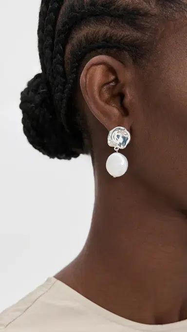 Lizzie Fortunato Coin Reflection Earrings Silver One Size | Thumbnail 3