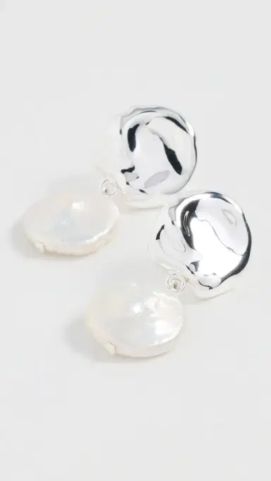 Lizzie Fortunato Coin Reflection Earrings Silver One Size | Thumbnail 4