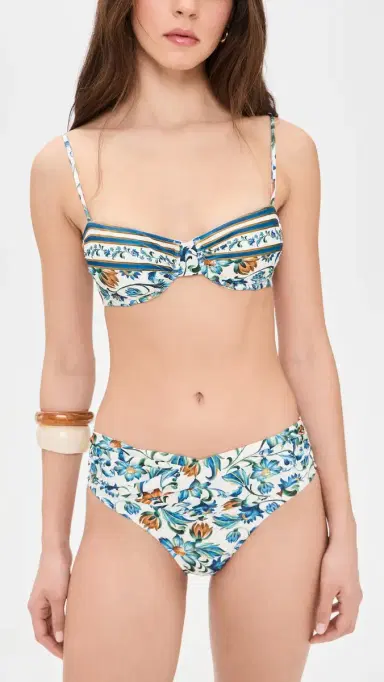 FARM Rio Flora Tile Hot Pants Bikini Bottoms Flora Tile Off White | Thumbnail 4