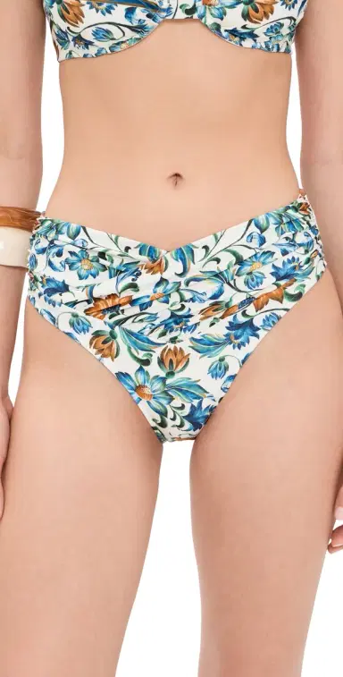 FARM Rio Flora Tile Hot Pants Bikini Bottoms Flora Tile Off White | Thumbnail 1