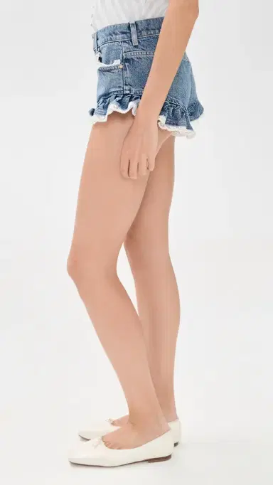 LoveShackFancy Azalure Denim Shorts Faded Blue | Thumbnail 5 LoveShackFancy Azalure Denim Shorts Faded Blue | Thumbnail 5