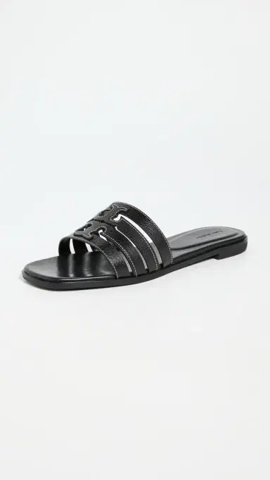 Tory Burch Ines Cage Slides Perfect Black / Perfect Black 8 | Thumbnail 2