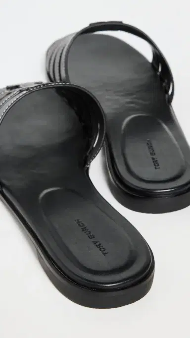 Tory Burch Ines Cage Slides Perfect Black / Perfect Black 8 | Thumbnail 4