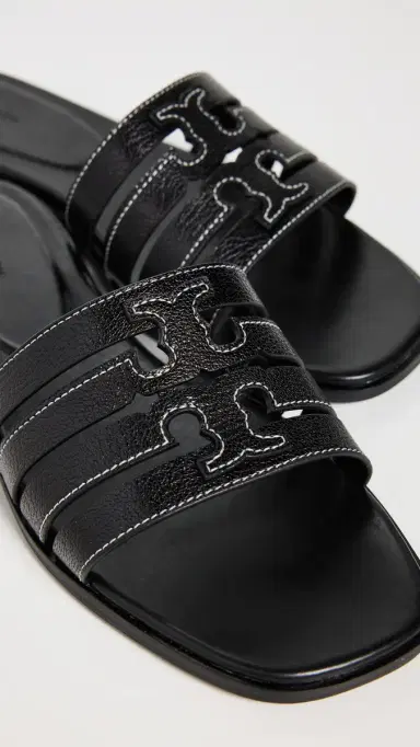 Tory Burch Ines Cage Slides Perfect Black / Perfect Black 8 | Thumbnail 6