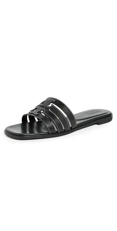 Tory Burch Ines Cage Slides Perfect Black / Perfect Black 8 | Thumbnail 1