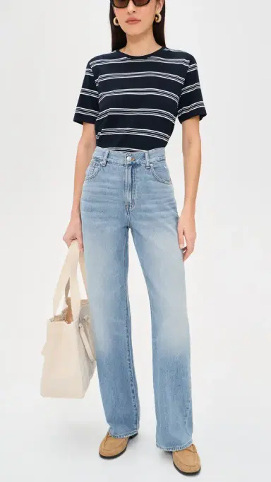 Madewell The Perfect Vintage Wide Leg Jeans In Airy Denim | Thumbnail 5