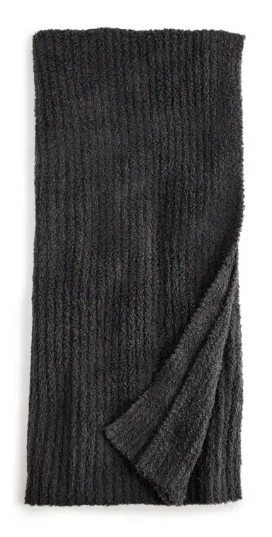Barefoot Dreams CozyChic Ribbed Throw Carbon One Size | Thumbnail 1